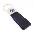 Souvenir Gift Customized Black PU Leather Car Logo Keychain